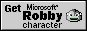 The Robby download button that Microsoft allowed to be added to websites to promote the character.