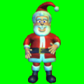 The default animation frame of Santa.