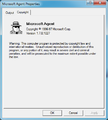 A properties menu screenshot of Microsoft Agent 1.7.